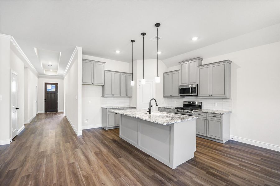 Furnished interior view inside a new home in Lexington Heights, Willis (Image 5). Furnished interior view inside a new home in Lexington Heights, Willis (Image 5).