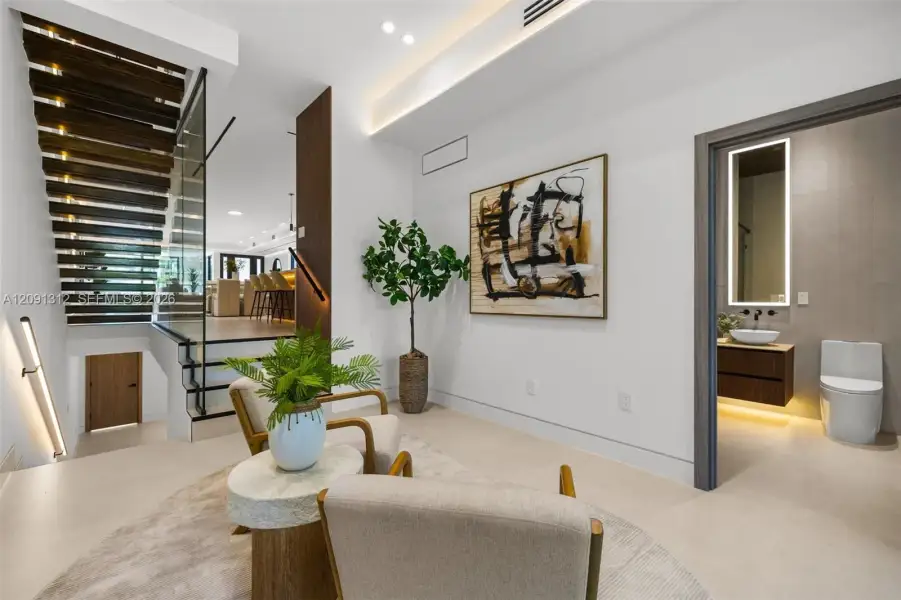 Furnished interior view inside a new home in , Miami (Image 13). Furnished interior view inside a new home in , Miami (Image 13).