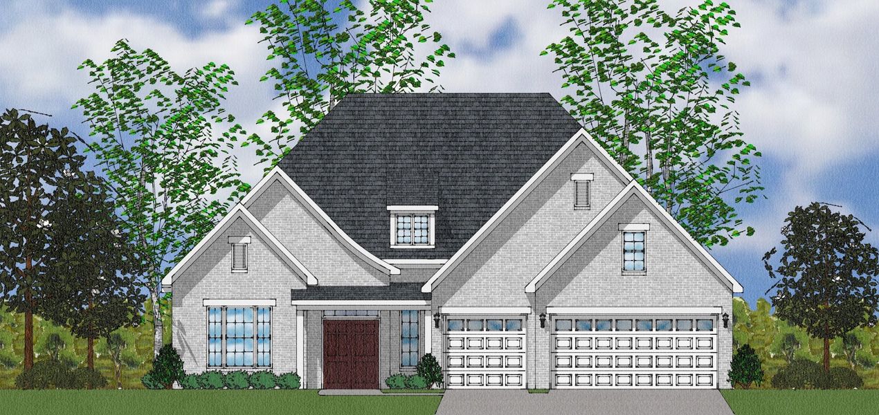 Representative exterior photo of a completed home built from the Campbell - Elite Collection by Mungo Homes in Walnut Grove, Easley, SC (Image 13).