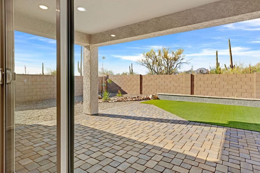 Exterior details and patio area of a home in Montelena, Marana (Image 2). Exterior details and patio area of a home in Montelena, Marana (Image 2).