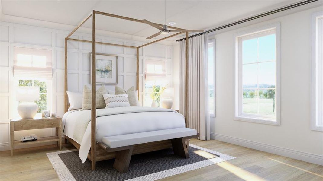 Bedroom featuring light hardwood / wood-style floors