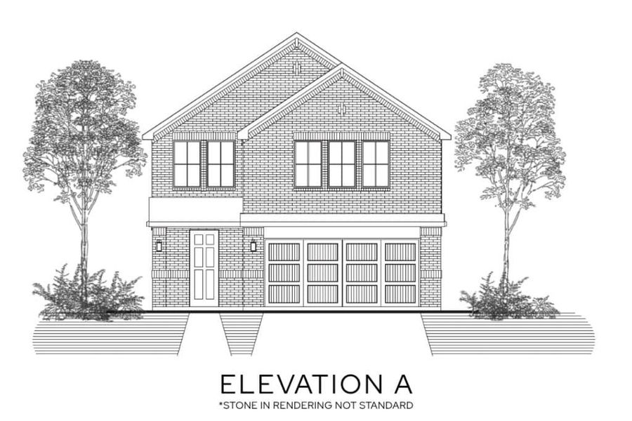 Representative rendering of the exterior for the The Fairmont by Lillian Custom Homes (Image 3).
