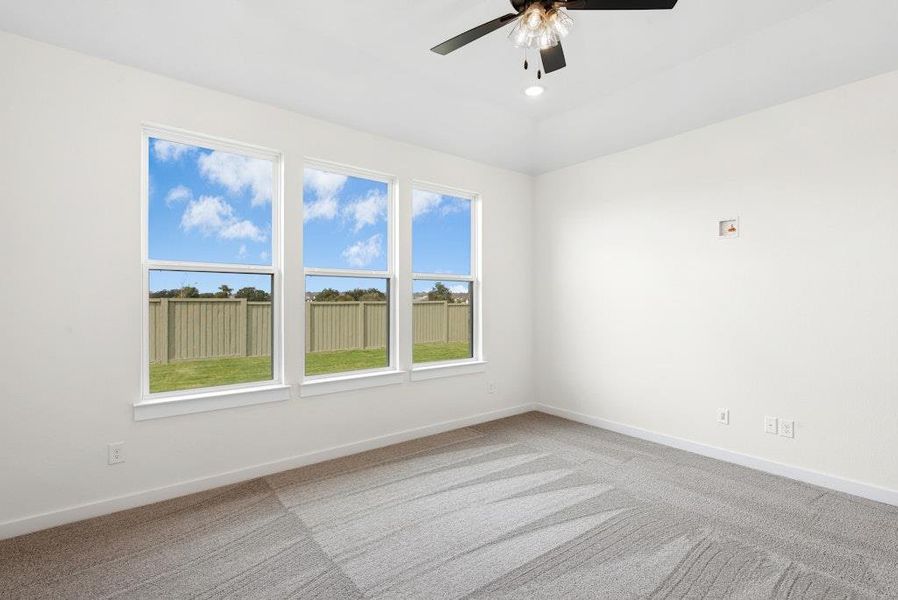 Spacious, unfurnished interior of a new home in Santa Rita Ranch, Liberty Hill (Image 34). Spacious, unfurnished interior of a new home in Santa Rita Ranch, Liberty Hill (Image 34).