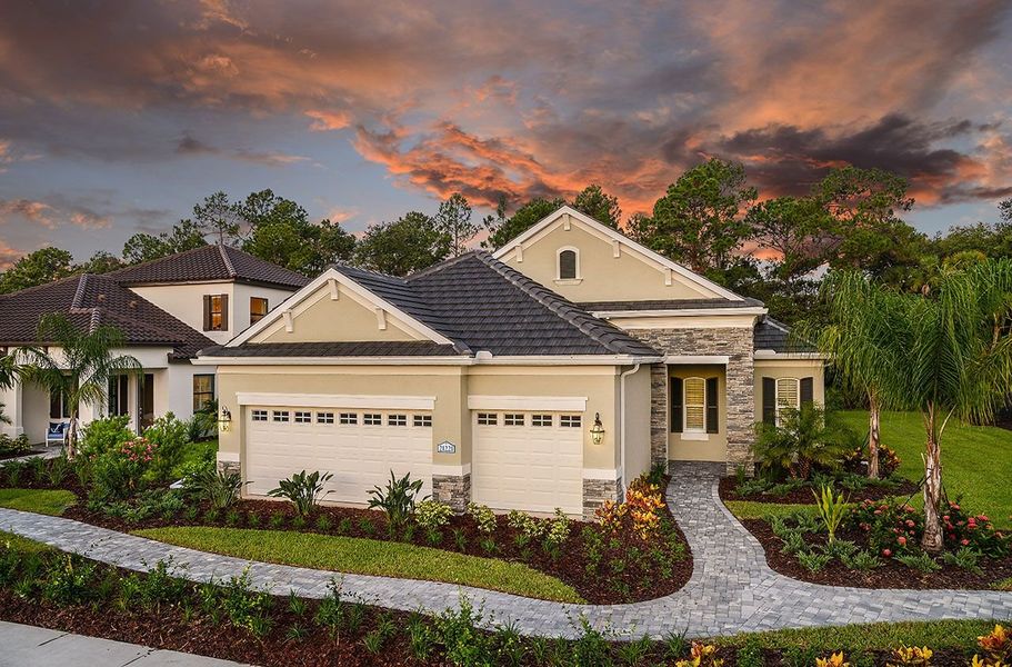 Representative exterior photo of a completed home built from the Sea Star by Neal Communities in Grand Palm, Venice, FL (Image 21). Representative exterior photo of a completed home built from the Sea Star by Neal Communities in Grand Palm, Venice, FL (Image 21).