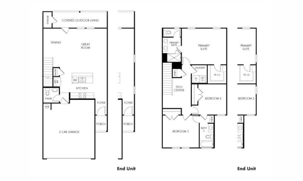 2D floor plan layout of this home in Waterstone Village, Kyle, TX (Image 3).