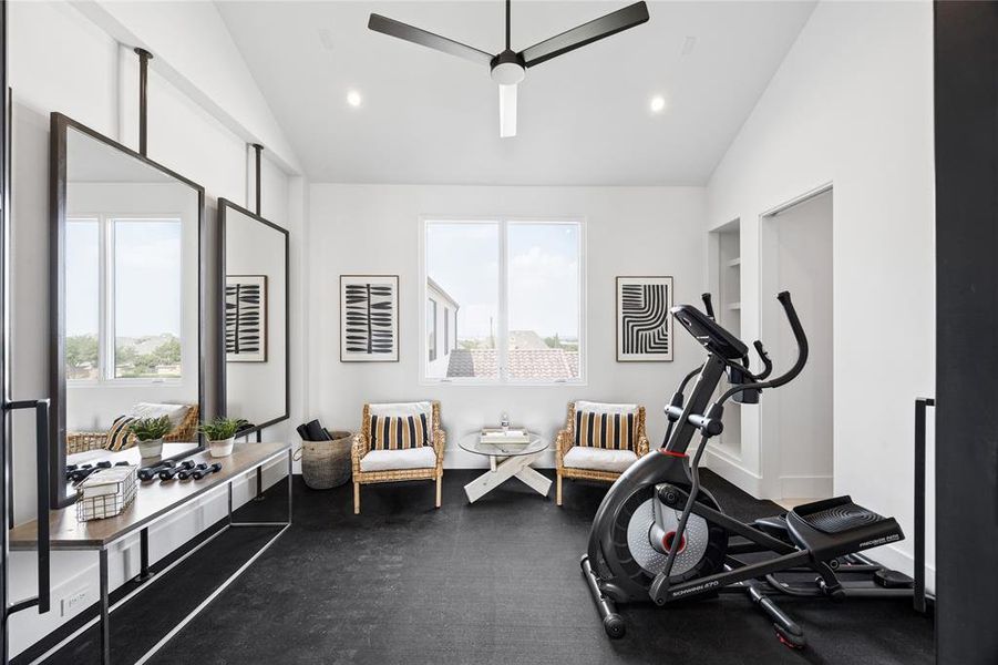 Furnished interior view inside a new home in Avadene at Las Colinas, Irving (Image 34).