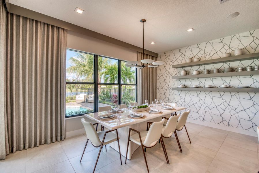 Furnished interior view inside a new home in Apex at Avenir, Palm Beach Gardens (Image 34).