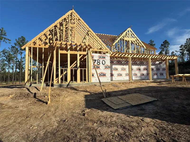 In-progress construction of a new home in , Brookeland, TX (Image 5).
