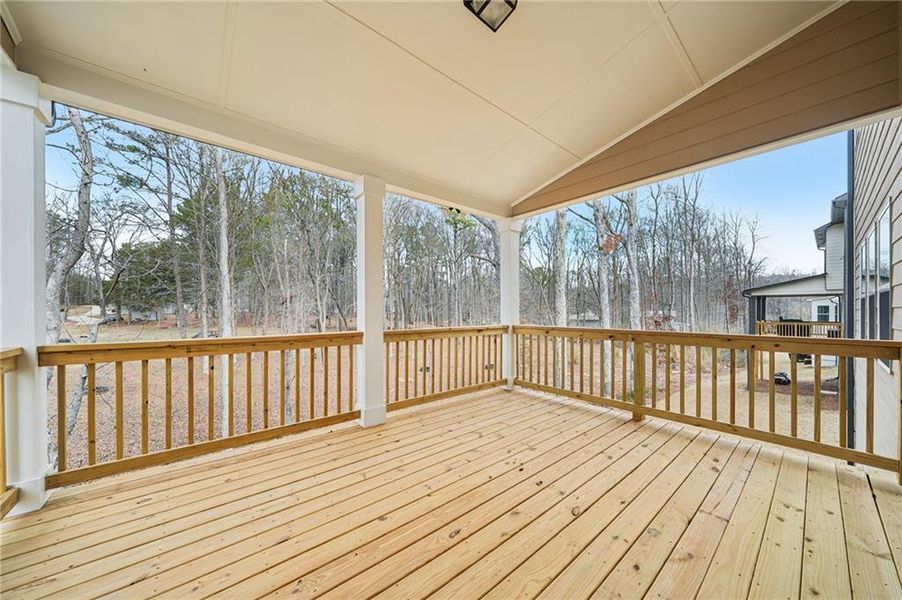 Exterior details and patio area of a home in Rosewood Lake Estates, Hoschton (Image 4).