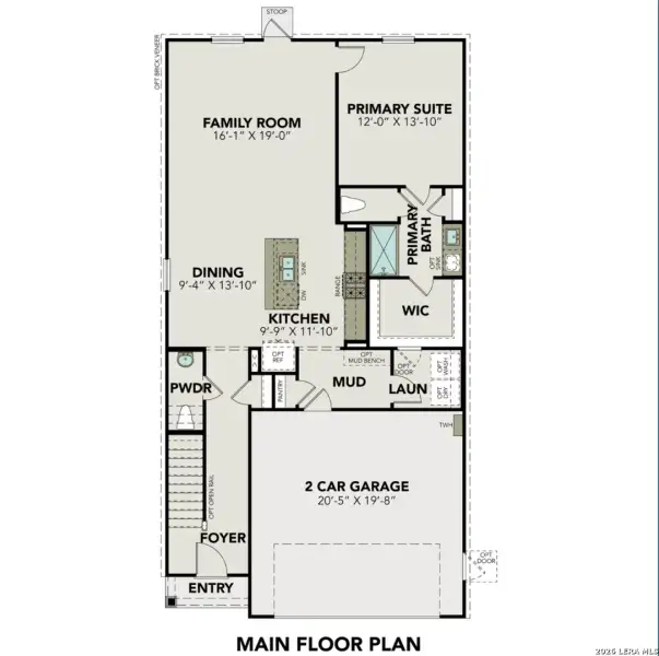 2D floor plan layout of this home in Agave, San Antonio, TX (Image 3).