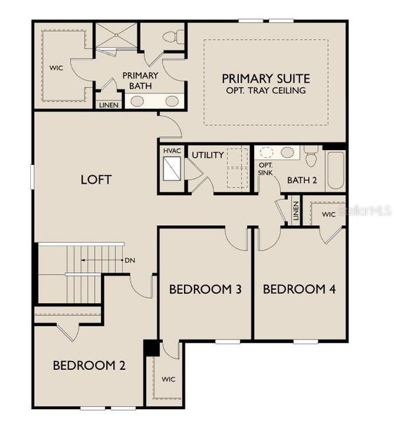 2D floor plan layout of this home in Berry Bay, Wimauma, FL (Image 3).