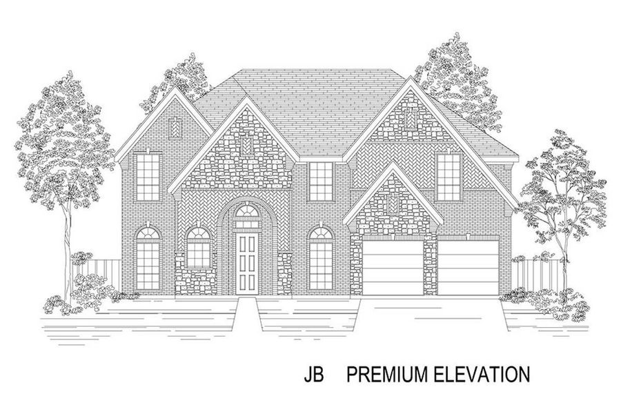 Representative rendering of the exterior for the Remington 2F (w/Media) by First Texas Homes (Image 15).