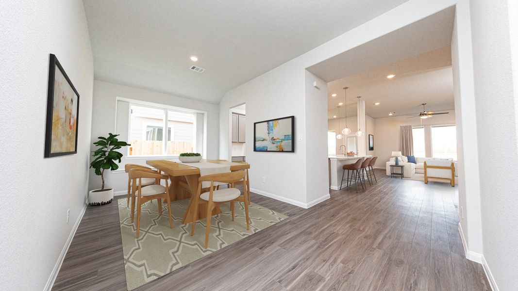 Representative furnished interior of a home built from the The Lakewood by Legend Homes in Cinco Lakes, San Antonio (Image 6). Representative furnished interior of a home built from the The Lakewood by Legend Homes in Cinco Lakes, San Antonio (Image 6).