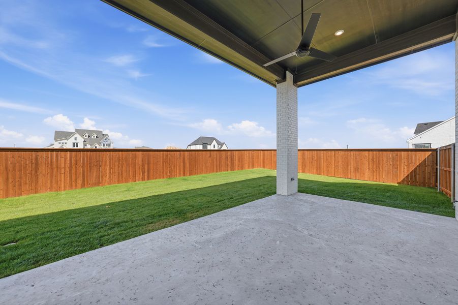 Exterior details and patio area of a home in Park Place - 80' Lots, Prosper (Image 3).
