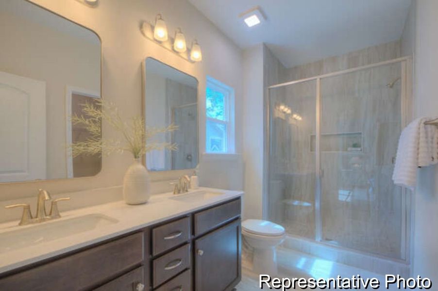 Furnished interior view inside a new home in Copper Ridge at Flowers Plantation, Clayton (Image 24).
