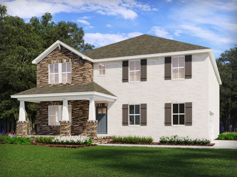 Representative exterior photo of a completed home built from the Turner by Meritage Homes in Benders Cove - Estate Series, Mount Juliet, TN (Image 8).
