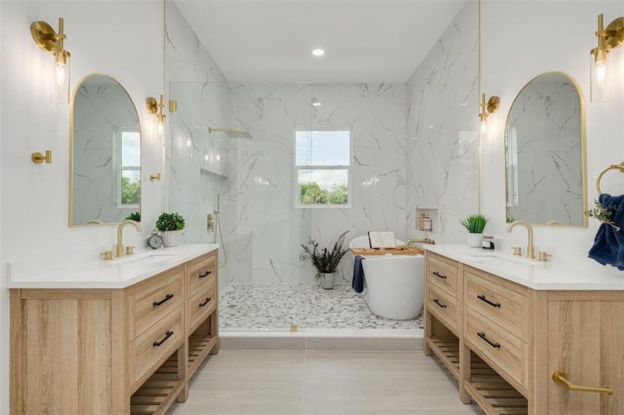 Furnished interior view inside a new home in , St. Petersburg (Image 31).