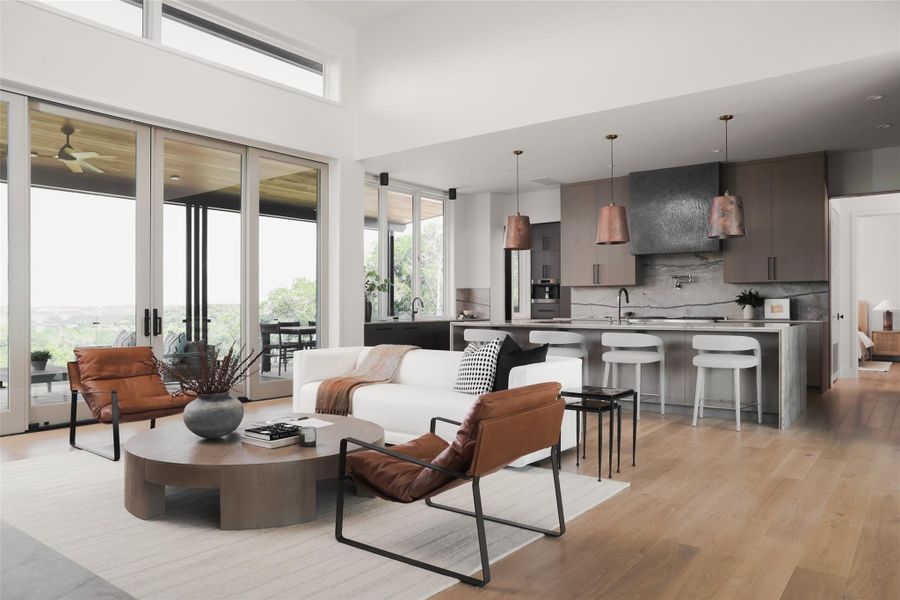 Furnished interior view inside a new home in , Austin (Image 3). Furnished interior view inside a new home in , Austin (Image 3).