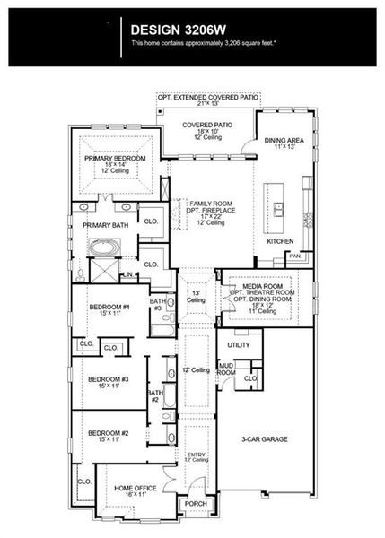 2D floor plan layout of this home in Sweetgrass, Haslet, TX (Image 2). 2D floor plan layout of this home in Sweetgrass, Haslet, TX (Image 2).