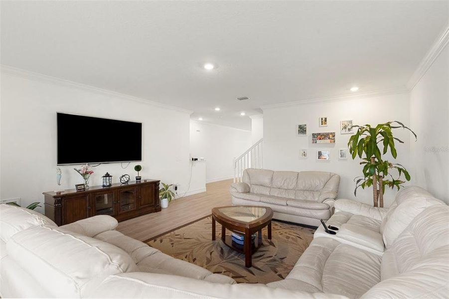 Furnished interior view inside a new home in Townes at Manhattan Crossing, Tampa (Image 11).