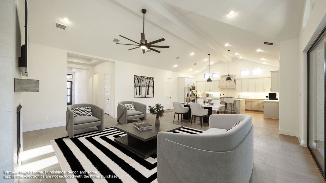 Furnished interior view inside a new home in Parkside On The River West 70'/80', Georgetown (Image 6).