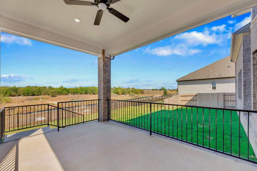 Exterior details and patio area of a home in Flora - 60', Hutto (Image 3). Exterior details and patio area of a home in Flora - 60', Hutto (Image 3).
