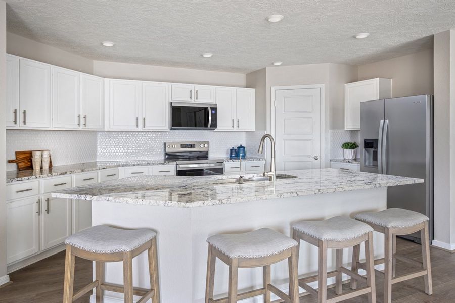 Representative furnished interior of a home built from the 1549 Modeled by KB Home in Saddlebrook Trails, Beasley (Image 5).