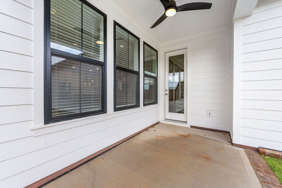 Representative exterior details of a home built from the The Brightman by David Weekley Homes in The River District - Pioneer Collection, Charlotte (Image 3).