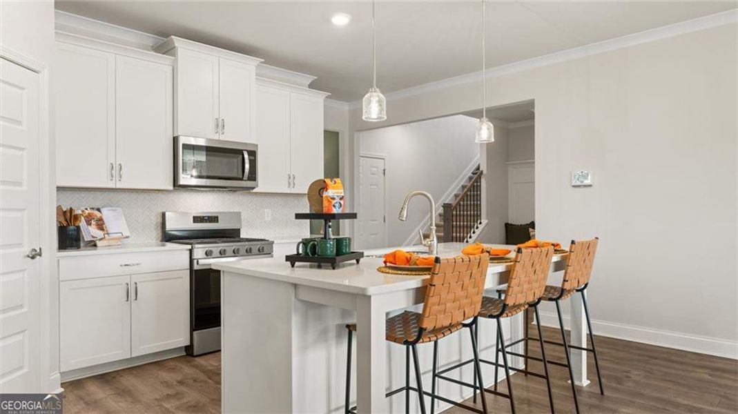 Furnished interior view inside a new home in Oak Ridge Meadows - Active Adult, Locust Grove (Image 18). Furnished interior view inside a new home in Oak Ridge Meadows - Active Adult, Locust Grove (Image 18).
