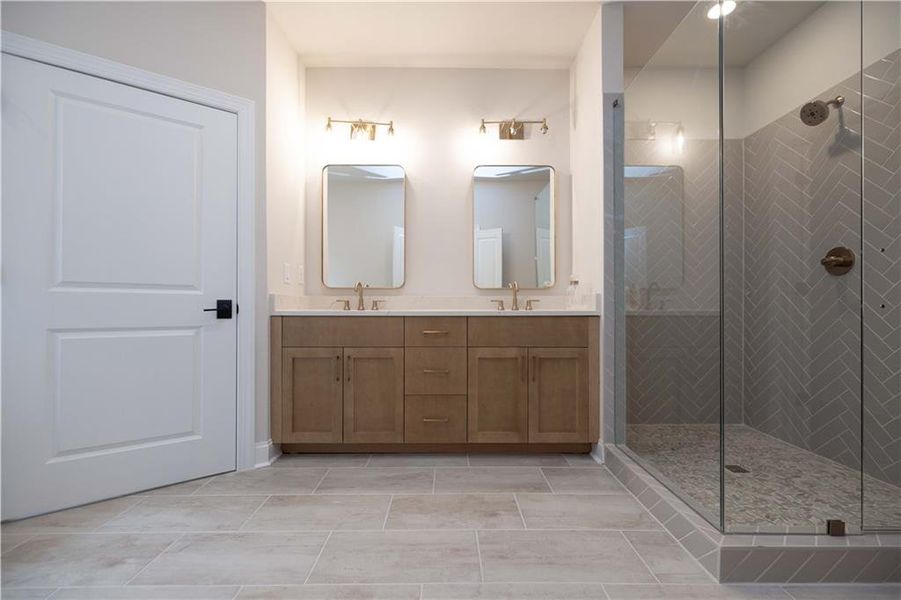 Furnished interior view inside a new home in Ward's Crossing Townhomes, Johns Creek (Image 18).