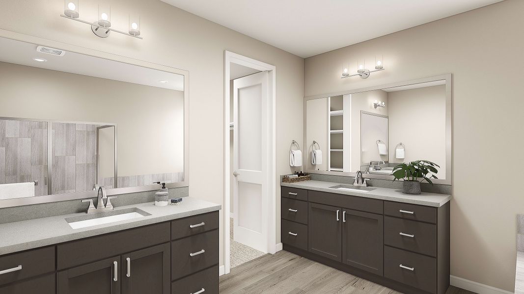 Representative furnished interior of a home built from the Viridian Plan 4004 by Tri Pointe Homes in Waterston Central, Gilbert (Image 19).