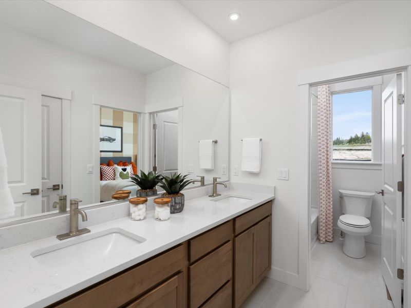 Representative furnished interior of a home built from the Walter by Lokal Homes in Paint Brush Hills, Peyton (Image 27).