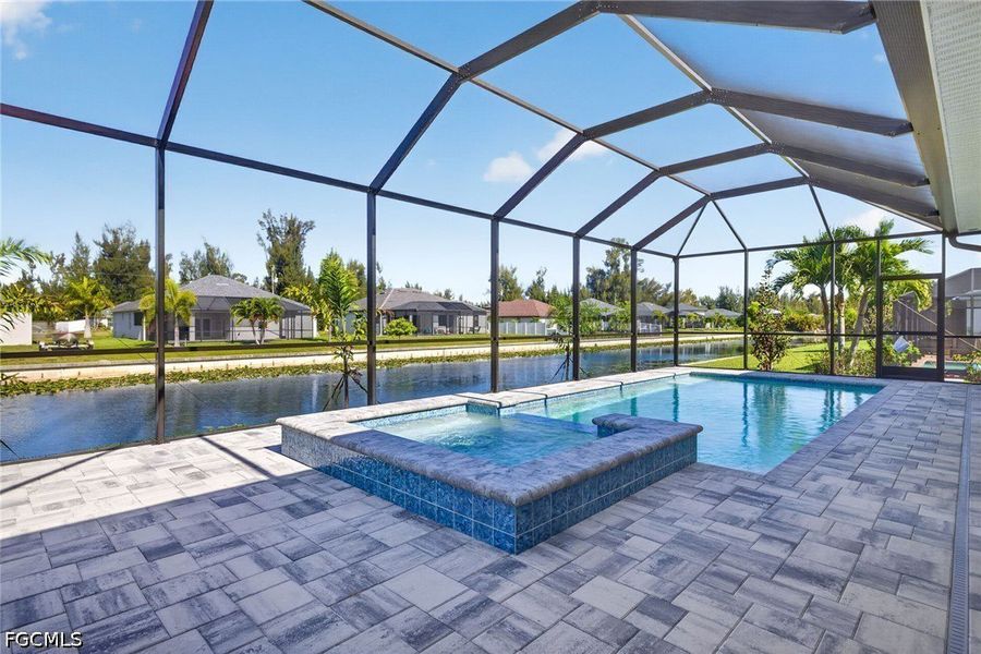 Exterior details and patio area of a home in Cape Coral, Cape Coral (Image 3).