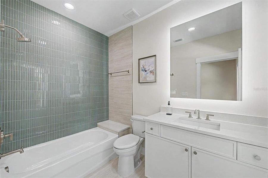Furnished interior view inside a new home in , Tampa (Image 16). Furnished interior view inside a new home in , Tampa (Image 16).