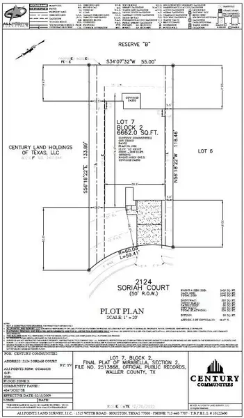 2D floor plan layout of this home in Mirabella, Brookshire, TX (Image 3).