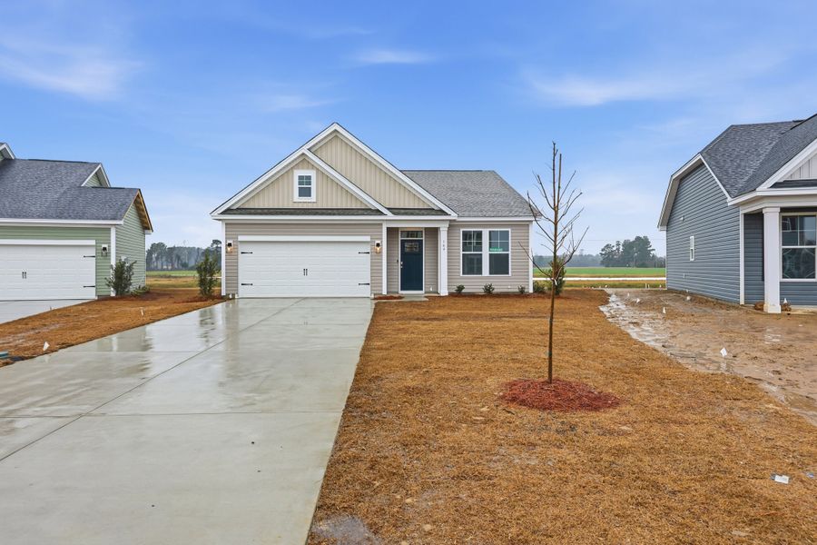 Representative exterior photo of a completed home built from the Bailey II by Great Southern Homes in Southbridge, Sumter, SC (Image 45). Representative exterior photo of a completed home built from the Bailey II by Great Southern Homes in Southbridge, Sumter, SC (Image 45).