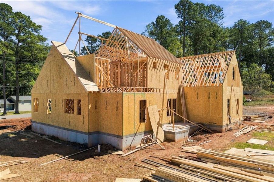 In-progress construction of a new home in , Marietta, GA (Image 4).
