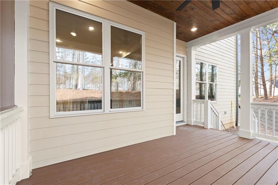 Exterior details and patio area of a home in , Canton (Image 24).