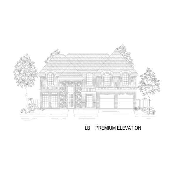 Representative rendering of the exterior for the Hillcrest 2F (w/Media) by First Texas Homes (Image 21).