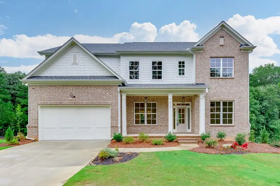 Front exterior of a new home in , Sugar Hill, GA, highlighting curb appeal (Image 2). Front exterior of a new home in , Sugar Hill, GA, highlighting curb appeal (Image 2).