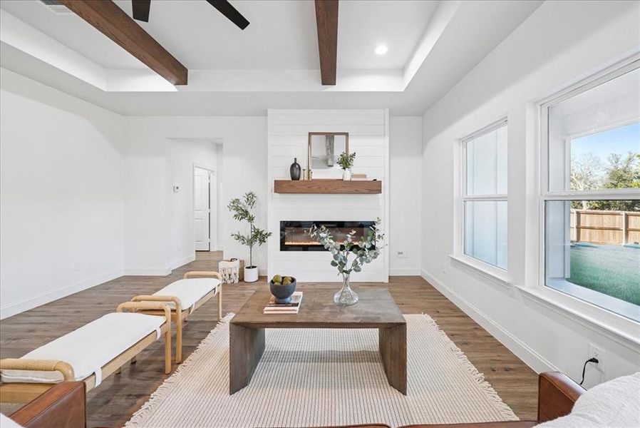 Furnished interior view inside a new home in , Granbury (Image 10). Furnished interior view inside a new home in , Granbury (Image 10).