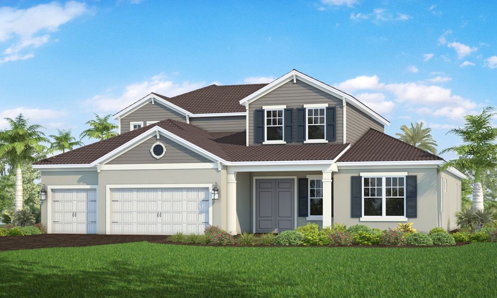 Representative exterior photo of a completed home built from the Azure by Neal Communities in Grand Park, Sarasota, FL (Image 5).