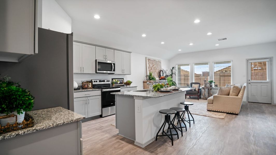 Representative furnished interior of a home built from the EASTON by D.R. Horton in Westward Pointe, Sealy (Image 5).