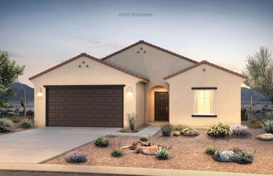 Representative exterior photo of a completed home built from the Bluebell by Centex in Copper Falls, Buckeye, AZ (Image 21).