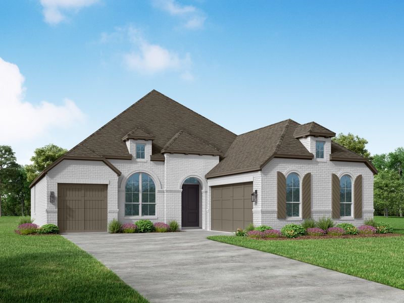Representative exterior photo of a completed home built from the 231 by Highland Homes in Quail Hollow, Rockwall, TX (Image 2).