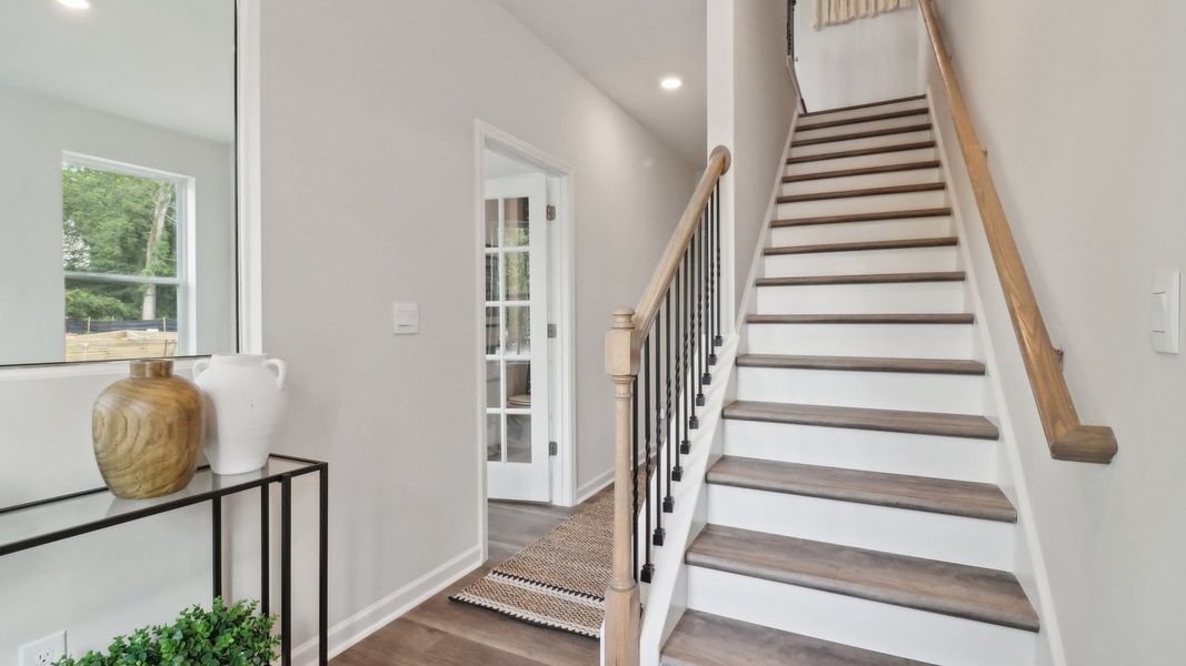 Furnished interior view inside a new home in Townes at Asbury, Hapeville (Image 10). Furnished interior view inside a new home in Townes at Asbury, Hapeville (Image 10).