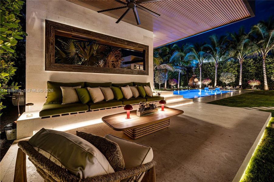 Exterior details and patio area of a home in , Miami (Image 29). Exterior details and patio area of a home in , Miami (Image 29).