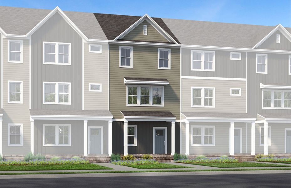 Representative exterior photo of a completed home built from the Crestwind by Pulte Homes in Mailman Post, Knightdale, NC (Image 22).