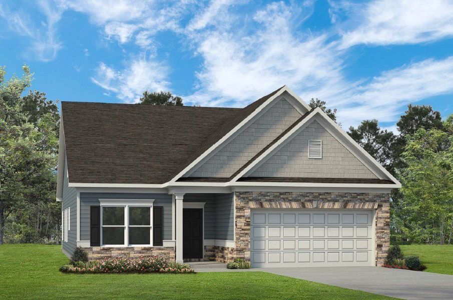 Front exterior of a new home in Stratford Station, Lebanon, TN, highlighting curb appeal (Image 1). Front exterior of a new home in Stratford Station, Lebanon, TN, highlighting curb appeal (Image 1).