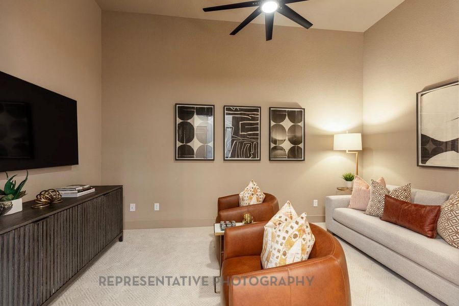 Furnished interior view inside a new home in The Woodlands Hills, Willis (Image 13).